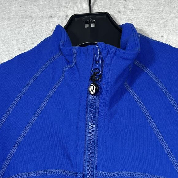 Lululemon Define Jacket Womens 10 Blue Full Zip Slim Fit Thumbholes Athleisure - Picture 2 of 11